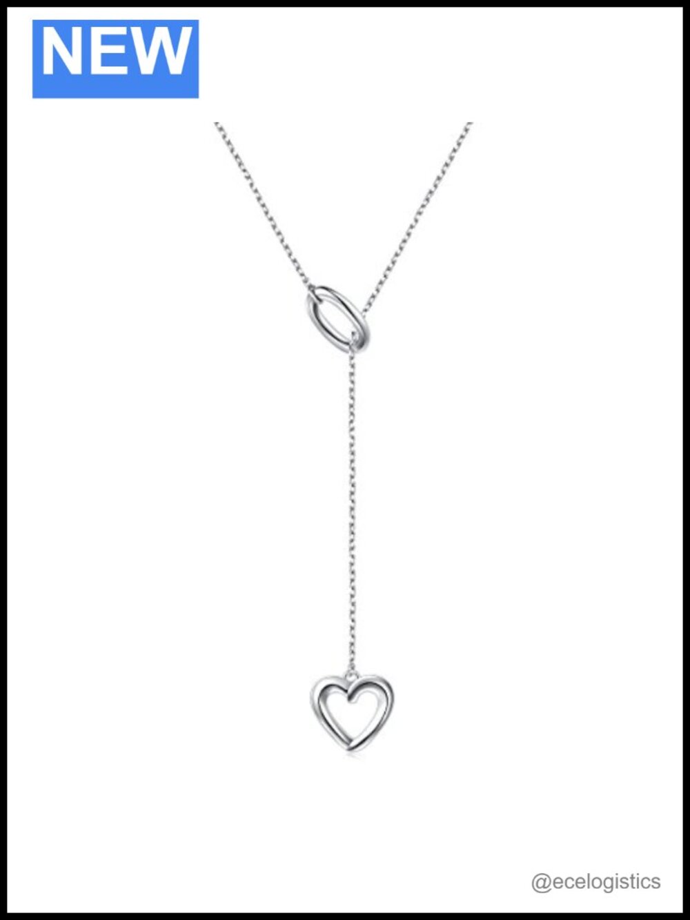 925 Sterling Silver Y Necklace Adjustable Lariat Chain for Women